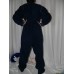 Schlafoverall Fleece uni mit Knopfleiste